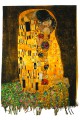 Echarpe peinture le baiser de Klimt