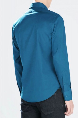 Chemise turquoise classique pour homme