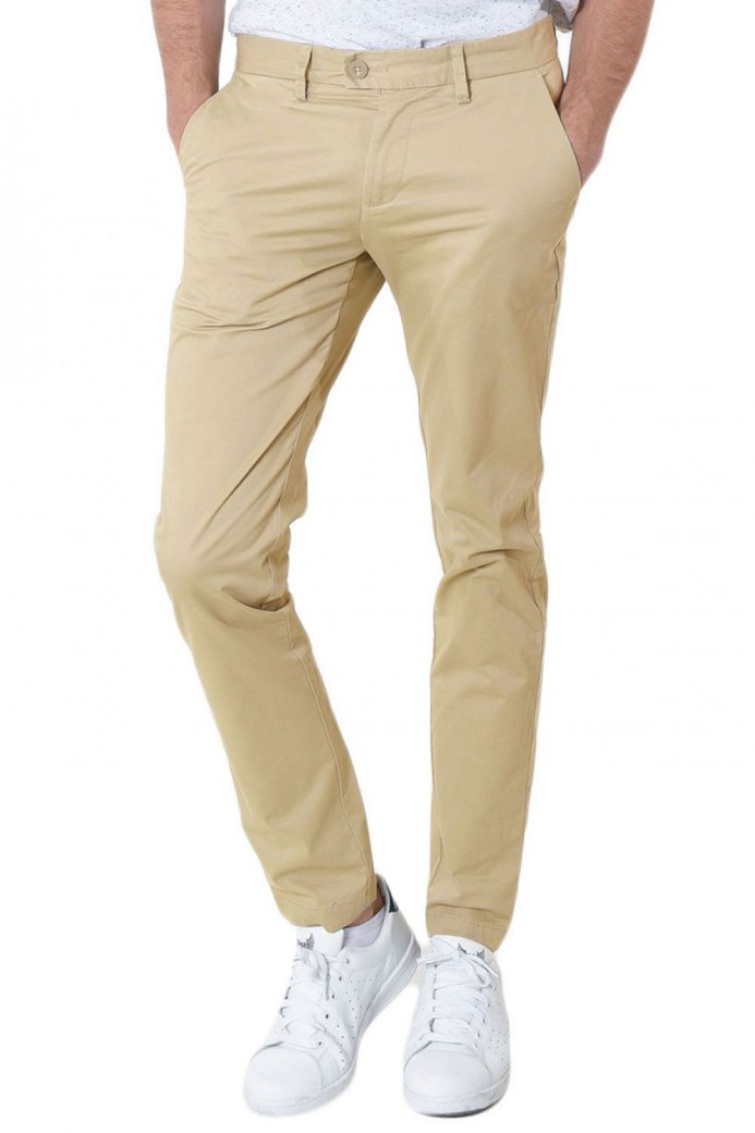 pantalon chino beige