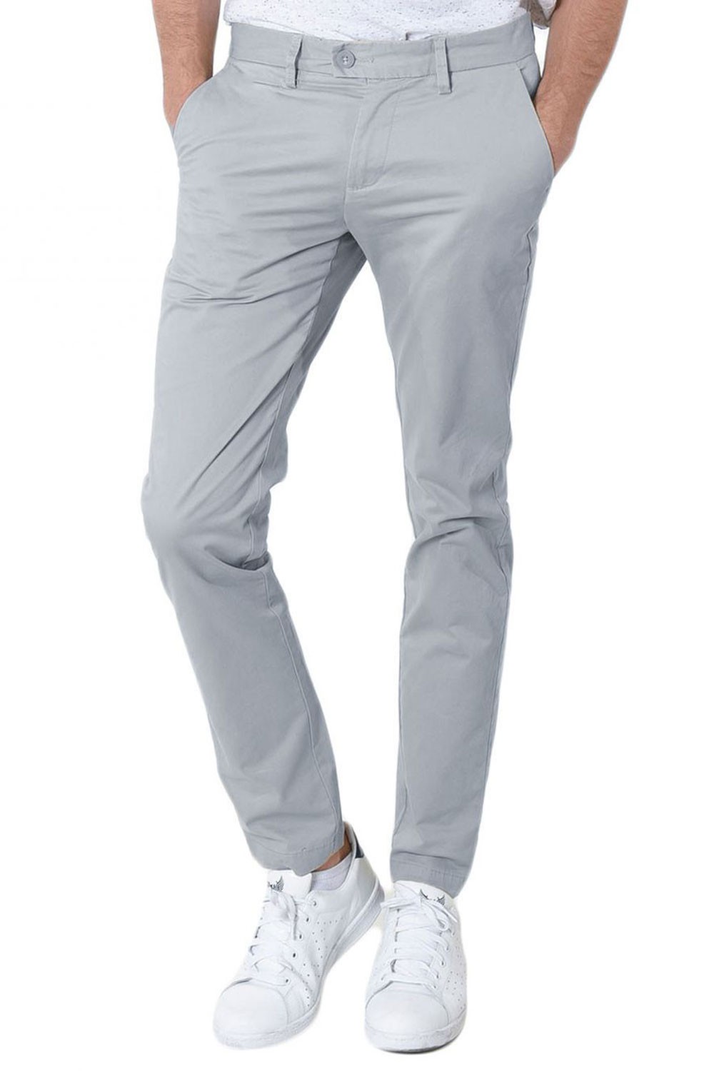 pantalon chino gris