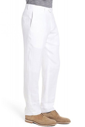 Pantalon en lin blanc