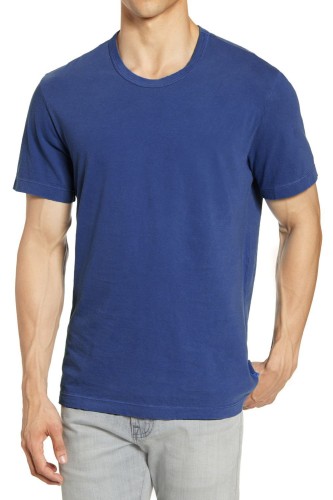 Camiseta azul de manga corta