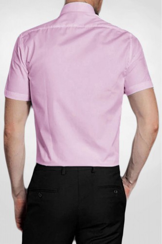 Chemise rose manches courtes