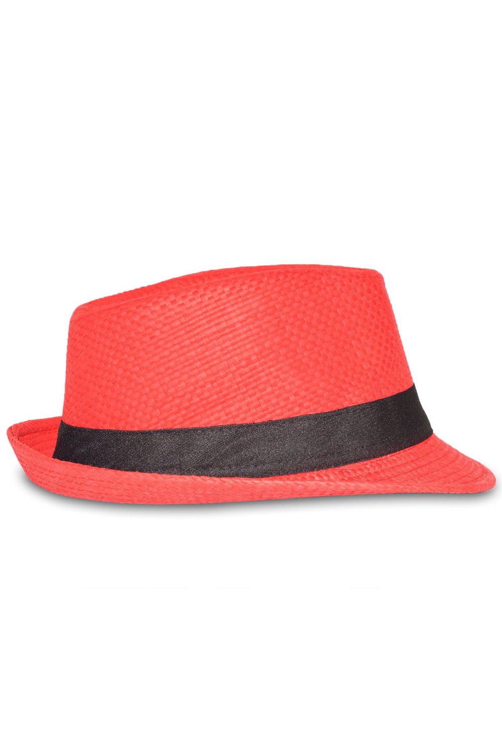 Chapeau trilby rouge
