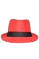 Chapeau trilby rouge