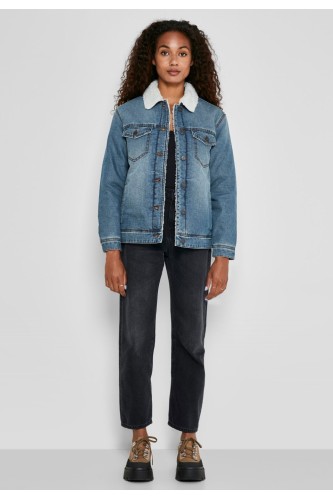 Veste sherpa en denim